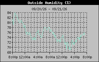1 Day Humidity Graph