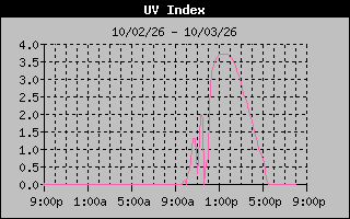 1 Day UV Index Graph