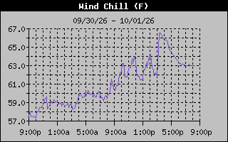 1 Day Wind Chill Graph