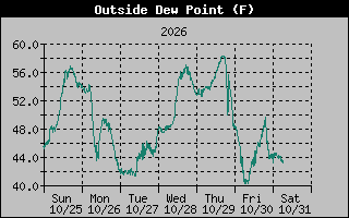 1 Week Dew Point Graph
