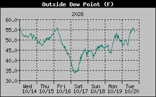 1 Week Dew Point Graph