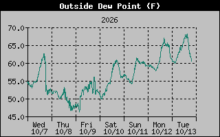 1 Week Dew Point Graph