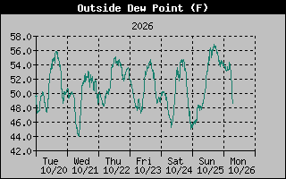 1 Week Dew Point Graph