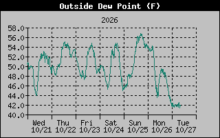 1 Week Dew Point Graph