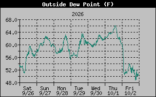 1 Week Dew Point Graph