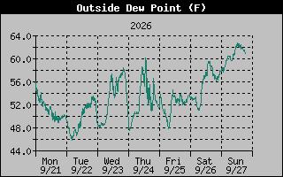 1 Week Dew Point Graph