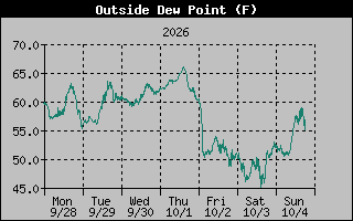 1 Week Dew Point Graph