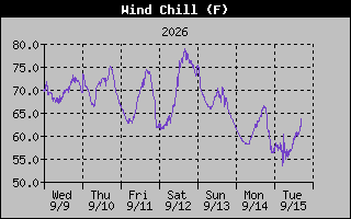 1 Week Wind Chill Graph