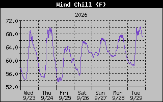 1 Week Wind Chill Graph
