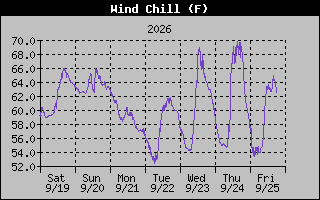 1 Week Wind Chill Graph