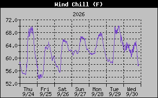 1 Week Wind Chill Graph