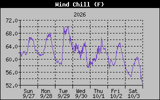1 Week Wind Chill Graph