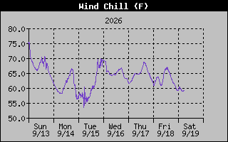 1 Week Wind Chill Graph